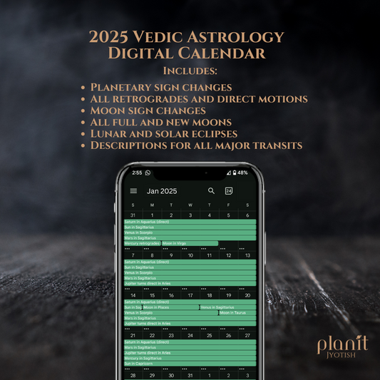 2025 Vedic Astrology Digital Calendar